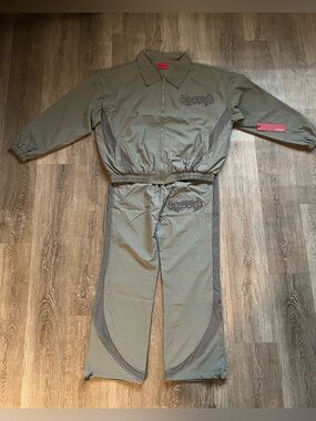 Sets for men’s Alyx Olive & Dark Olive Two-Tone Utility Jumpsuit